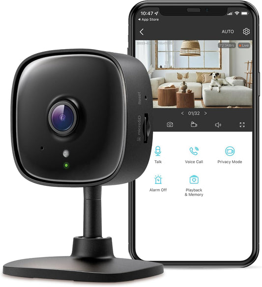 TP-Link New Tapo 2K Indoor Security Camera,Suitable for Baby Monitor,Pet camera | Motion Detection | Two-Way Audio | Night Vision | Cloud and SD Card Storage | Applicable Alexa and Google Home | Black | Tapo C11